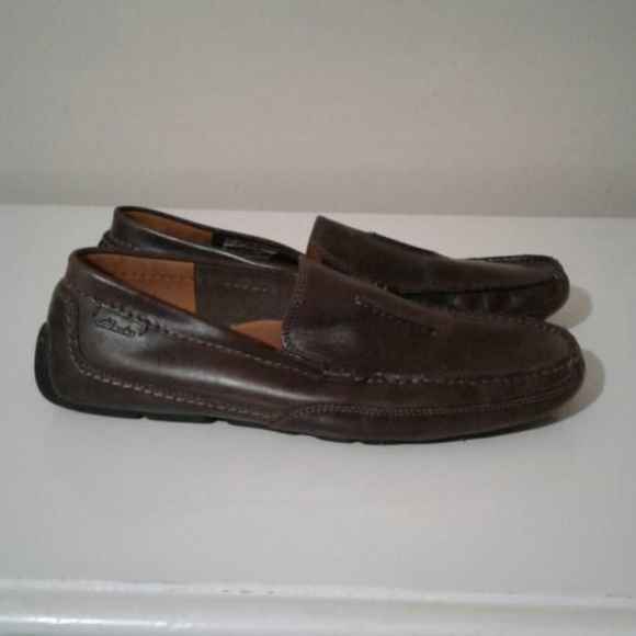 Clarks Other - Clarks Mens Brown Ortholite Driving Loafers 9.5 M